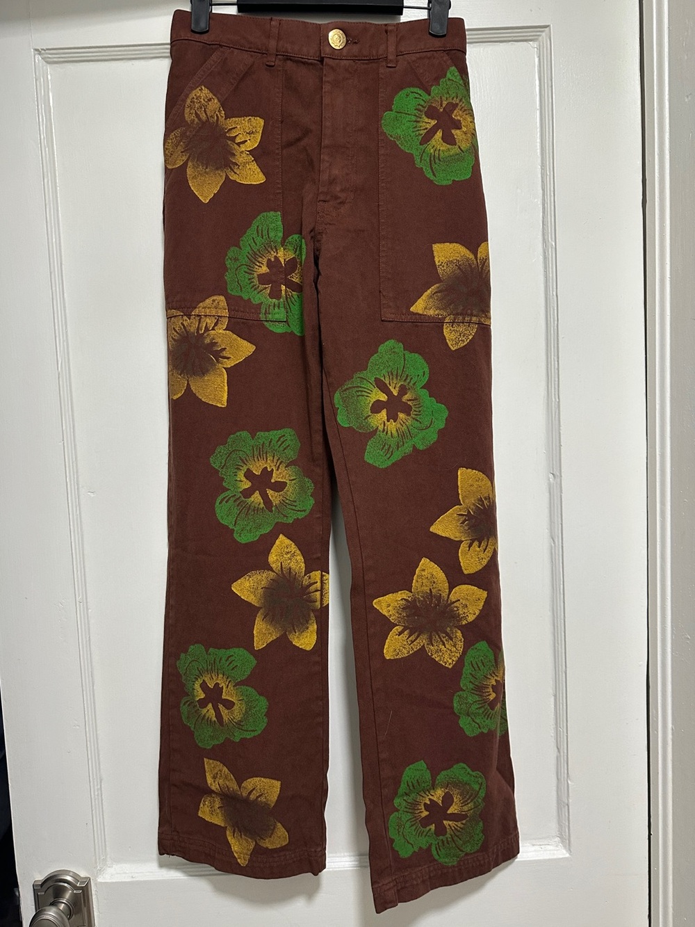 XS Big Bud Press Fudgsicle Paint Stamped Work Pants